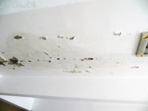 leaking ceiling in a storm
