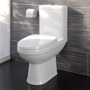 Use bucket of water to flush toilet when water is turned off