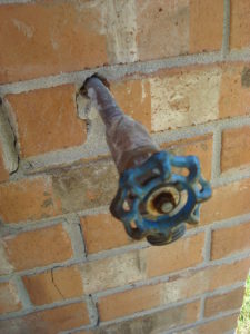 outdoor faucet clogged